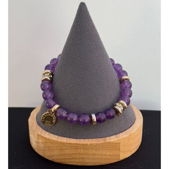 Liz Clairborne Amethyst Stretch Bracelet - Picture 2 of 4